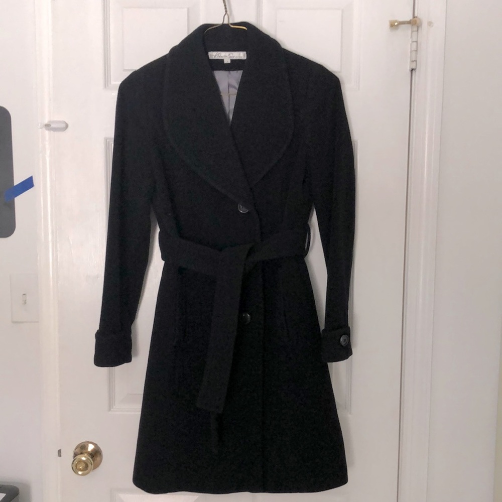 Kenneth Cole New York Women’s Wool Blend Coat with Belt